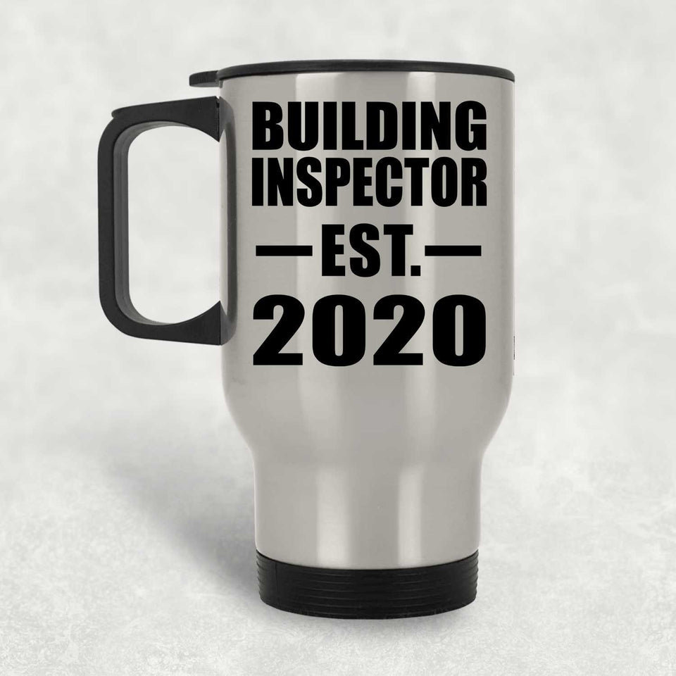Building Inspector Established EST. 2020 - Silver Travel Mug
