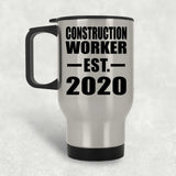 Construction Worker Established EST. 2020 - Silver Travel Mug
