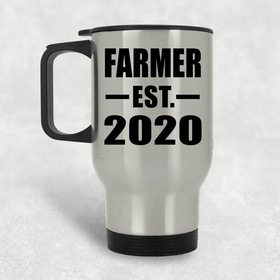 Farmer Established EST. 2020 - Silver Travel Mug
