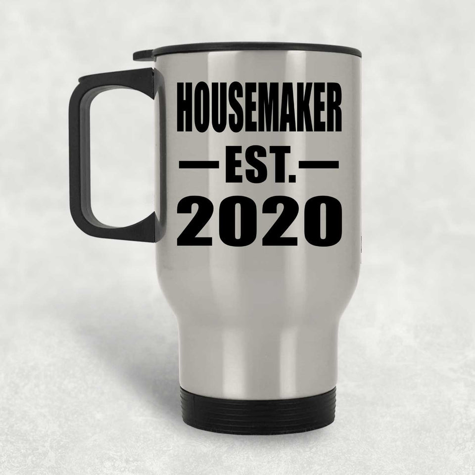 Housemaker Established EST. 2020 - Silver Travel Mug