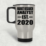 Market Research Analyst Established EST. 2020 - Silver Travel Mug