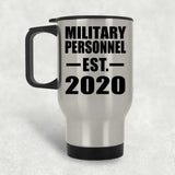 Military Personnel Established EST. 2020 - Silver Travel Mug