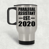 Paralegal Assistant Established EST. 2020 - Silver Travel Mug