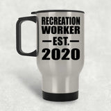 Recreation Worker Established EST. 2020 - Silver Travel Mug