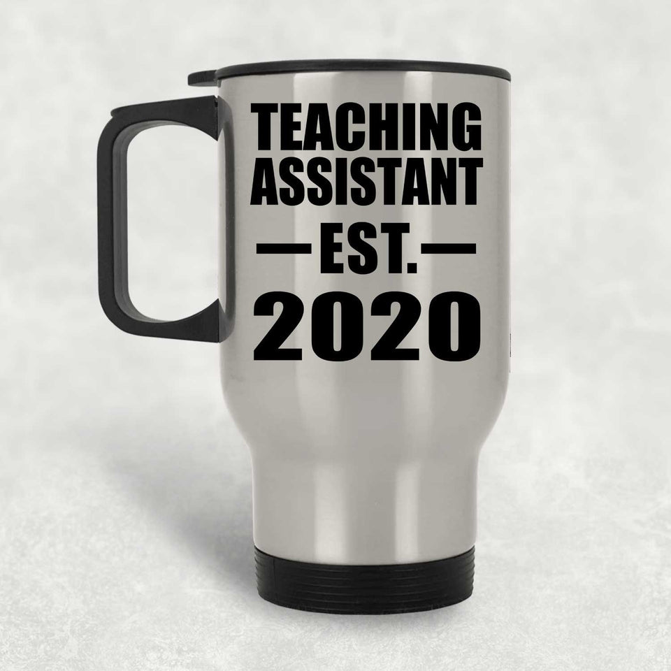Teaching Assistant Established EST. 2020 - Silver Travel Mug