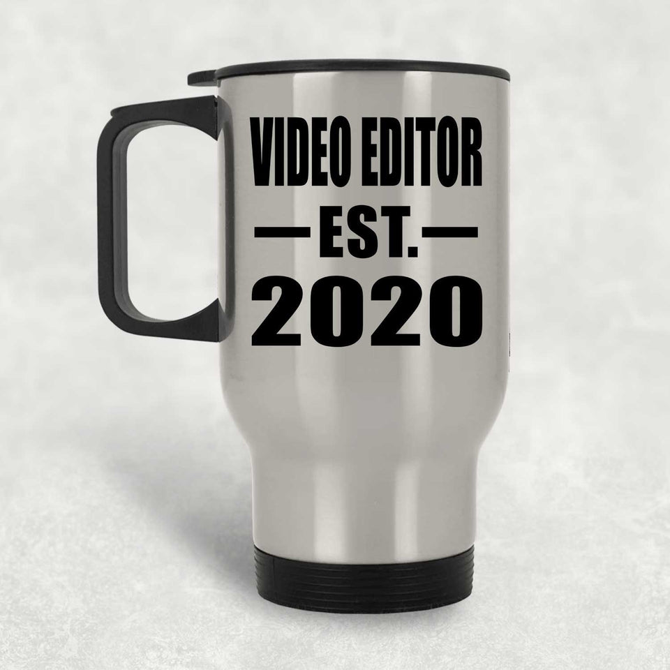 Video Editor Established EST. 2020 - Silver Travel Mug