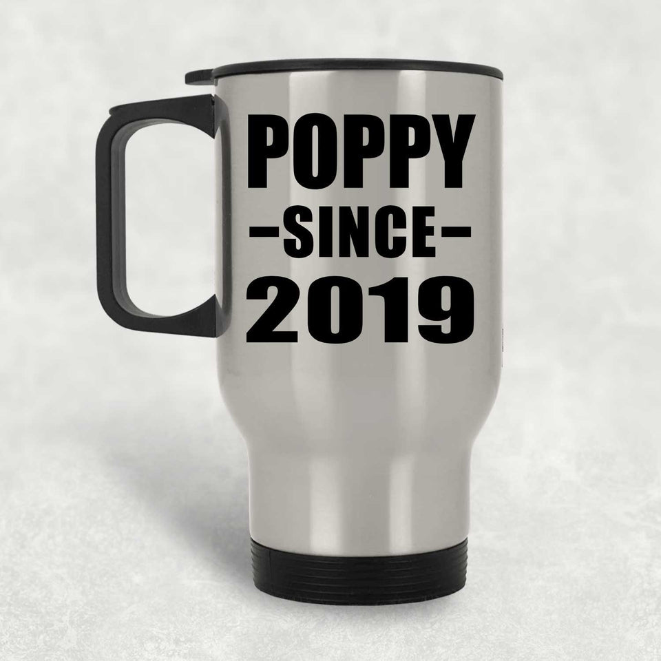 Poppy Since 2019 - Silver Travel Mug