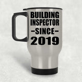 Building Inspector Since 2019 - Silver Travel Mug