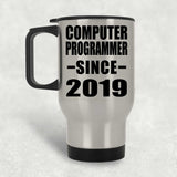 Computer Programmer Since 2019 - Silver Travel Mug