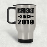 Insurance Agent Since 2019 - Silver Travel Mug