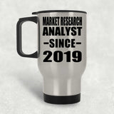 Market Research Analyst Since 2019 - Silver Travel Mug