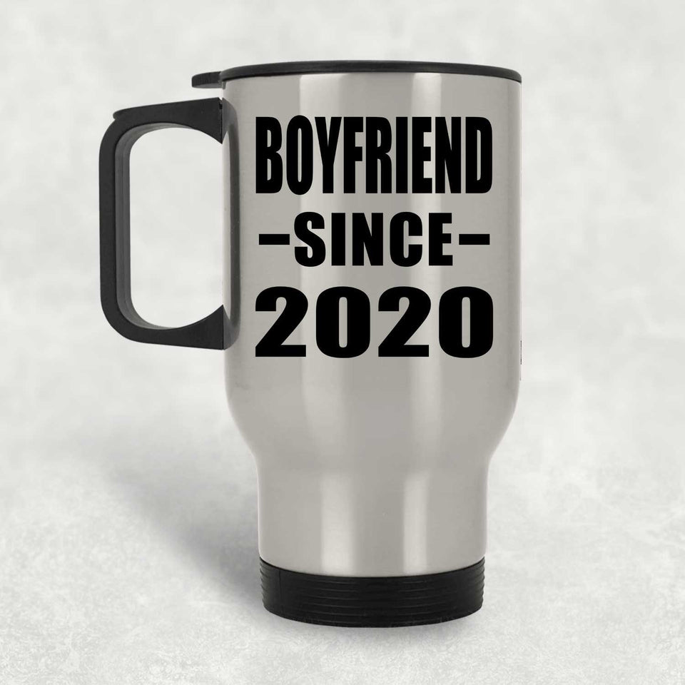 Boyfriend Since 2020 - Silver Travel Mug