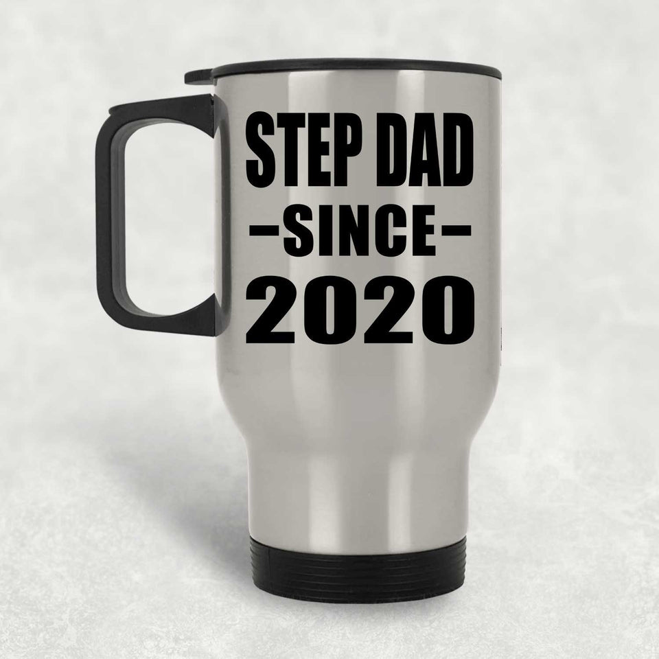 Step Dad Since 2020 - Silver Travel Mug