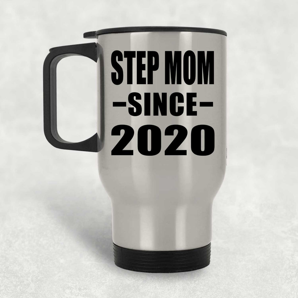 Step Mom Since 2020 - Silver Travel Mug
