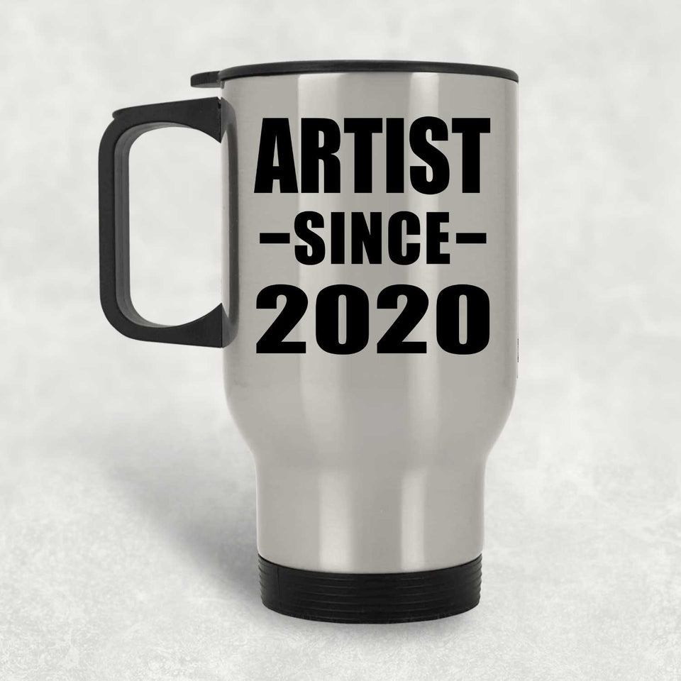 Artist Since 2020 - Silver Travel Mug