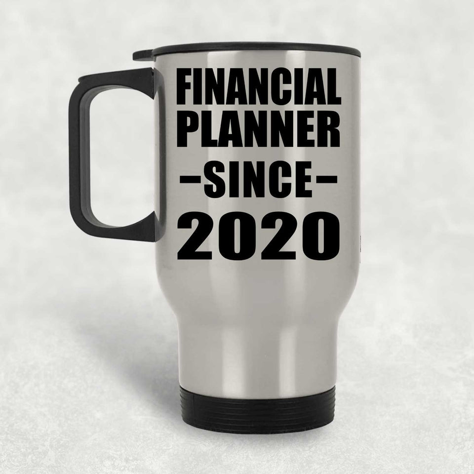 Financial Planner Since 2020 - Silver Travel Mug