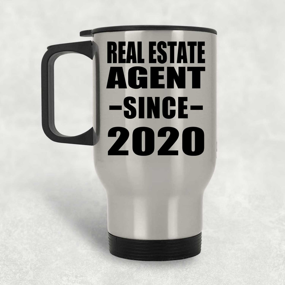 Real Estate Agent Since 2020 - Silver Travel Mug