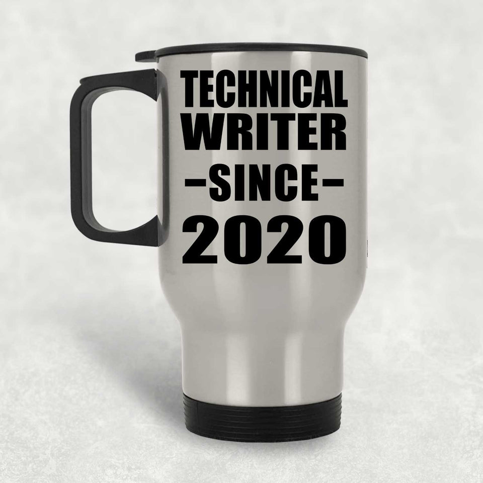 Technical Writer Since 2020 - Silver Travel Mug