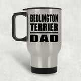 Bedlington Terrier Dad - Silver Travel Mug