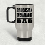 Caucasian Ovcharka Dog Dad - Silver Travel Mug