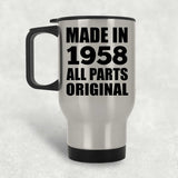66th Birthday Made in 1958 All Parts Original - Silver Travel Mug