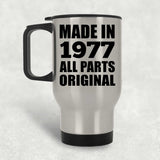 47th Birthday Made in 1977 All Parts Original - Silver Travel Mug