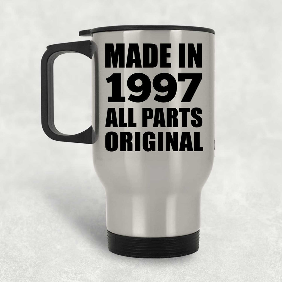 27th Birthday Made in 1997 All Parts Original - Silver Travel Mug