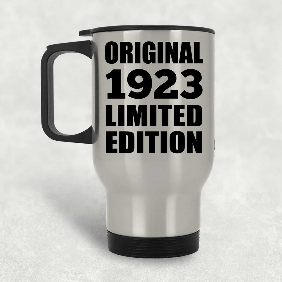 101st Birthday Original 1923 Limited Edition - Silver Travel Mug
