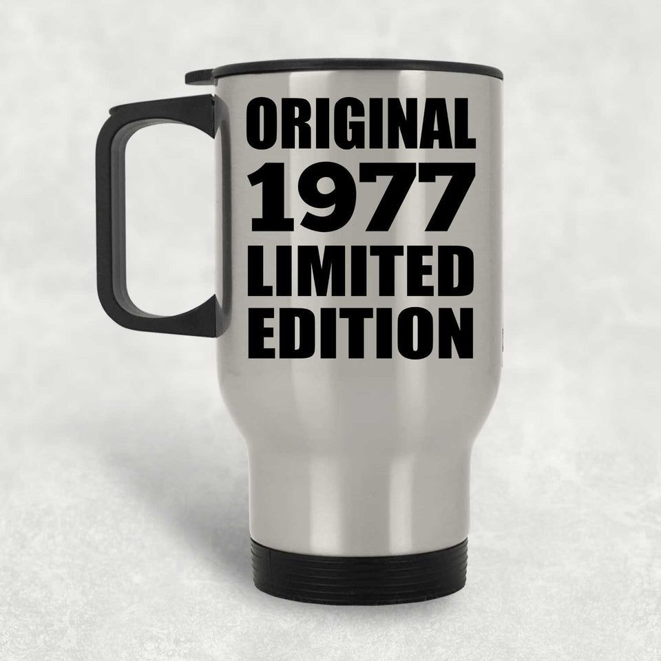 47th Birthday Original 1977 Limited Edition - Silver Travel Mug