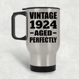 100th Birthday Vintage 1924 Aged Perfectly - Silver Travel Mug