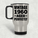 64th Birthday Vintage 1960 Aged Perfectly - Silver Travel Mug