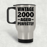 24th Birthday Vintage 2000 Aged Perfectly - Silver Travel Mug