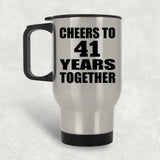 41st Anniversary Cheers To 41 Years Together - Silver Travel Mug