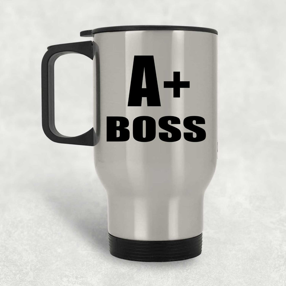 A+ Boss - Silver Travel Mug