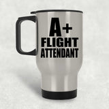 A+ Flight Attendant - Silver Travel Mug
