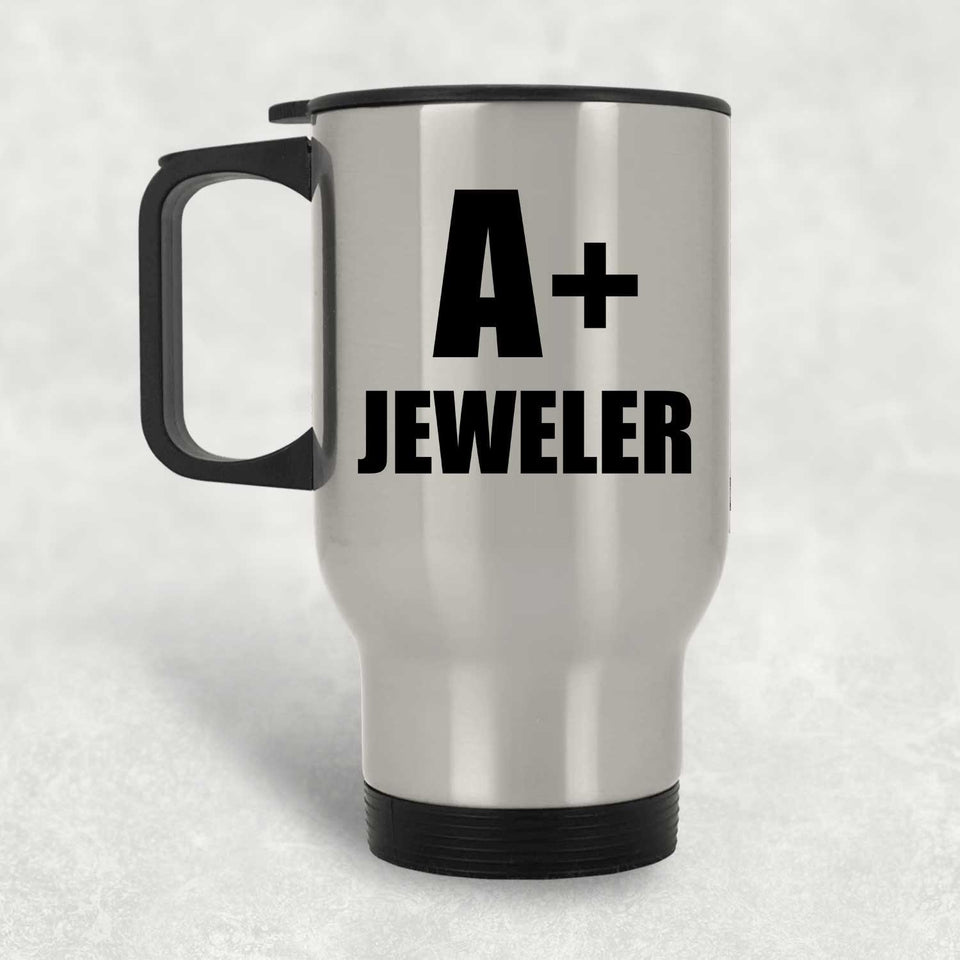 A+ Jeweler - Silver Travel Mug