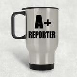 A+ Reporter - Silver Travel Mug