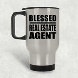 Blessed Real Estate Agent - Silver Travel Mug