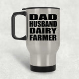Dad Husband Dairy Farmer - Silver Travel Mug