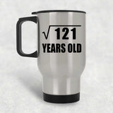 11th Birthday Square Root of 121 Years Old - Silver Travel Mug
