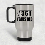 19th Birthday Square Root of 361 Years Old - Silver Travel Mug