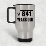 29th Birthday Square Root of 841 Years Old - Silver Travel Mug
