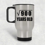 30th Birthday Square Root of 900 Years Old - Silver Travel Mug