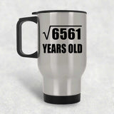 81st Birthday Square Root of 6561 Years Old - Silver Travel Mug