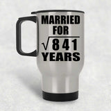 29th Anniversary Married For Square Root of 841 Years - Silver Travel Mug
