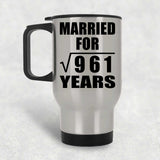 31st Anniversary Married For Square Root of 961 Years - Silver Travel Mug