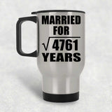 69th Anniversary Married For Square Root of 4761 Years - Silver Travel Mug