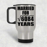78th Anniversary Married For Square Root of 6084 Years - Silver Travel Mug