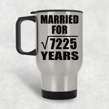 85th Anniversary Married For Square Root of 7225 Years - Silver Travel Mug
