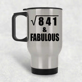 29th Birthday Square Root of 841 & Fabulous - Silver Travel Mug